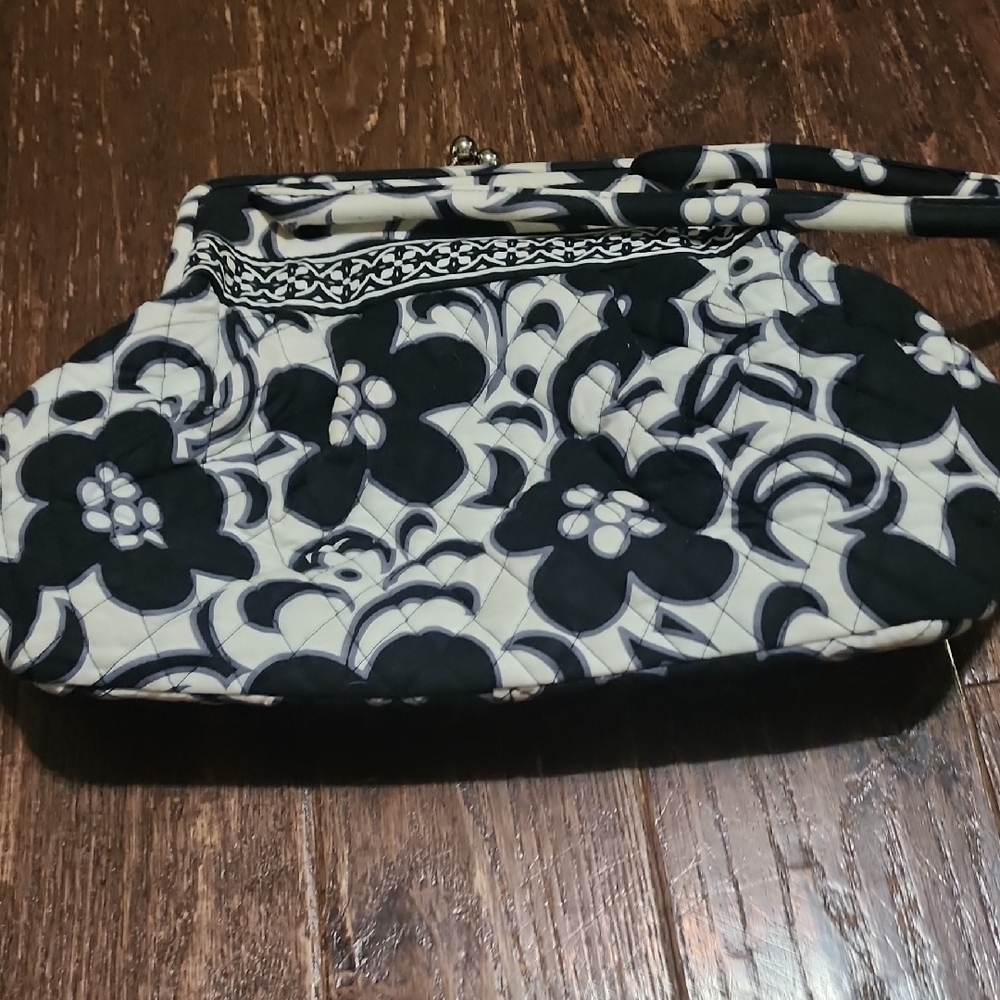 Vera Bradley Black and White Floral Clutch